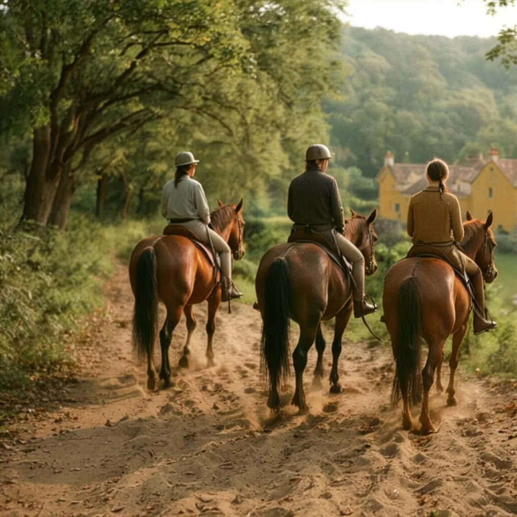 Balade à cheval en Dordogne, autour de Orliaguet